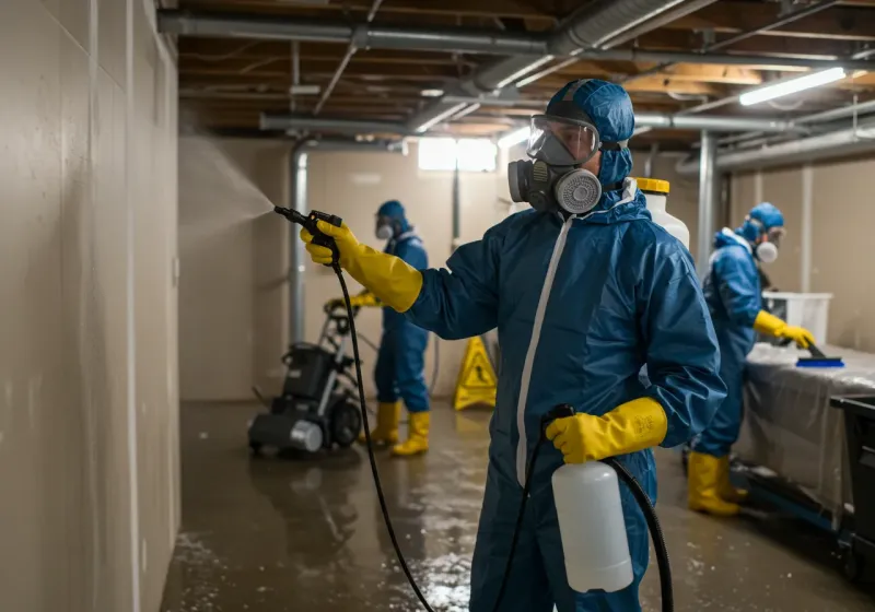 Basement Sanitization and Antimicrobial Treatment process in Cardington, OH